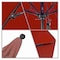 California Umbrella 7.5' Black Aluminum Market Patio Umbrella, Olefin Red 194061334713 - alternate 2